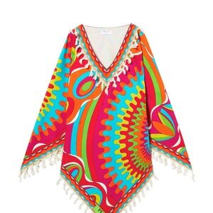 Emilio Pucci Red and Pink Mini Dress with Psychedelic Print